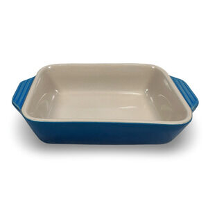 Le Creuset Rectangular Baking Dish Marseille Blue 5 x 7 Stoneware Kitchenware